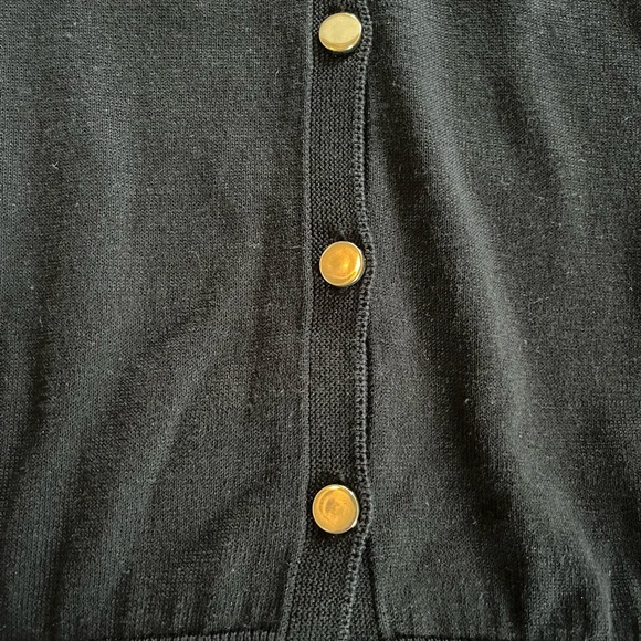 Jones New York Collection Black Long Sleeve Lightweight Floral Sweater Size L - Picture 11 of 13